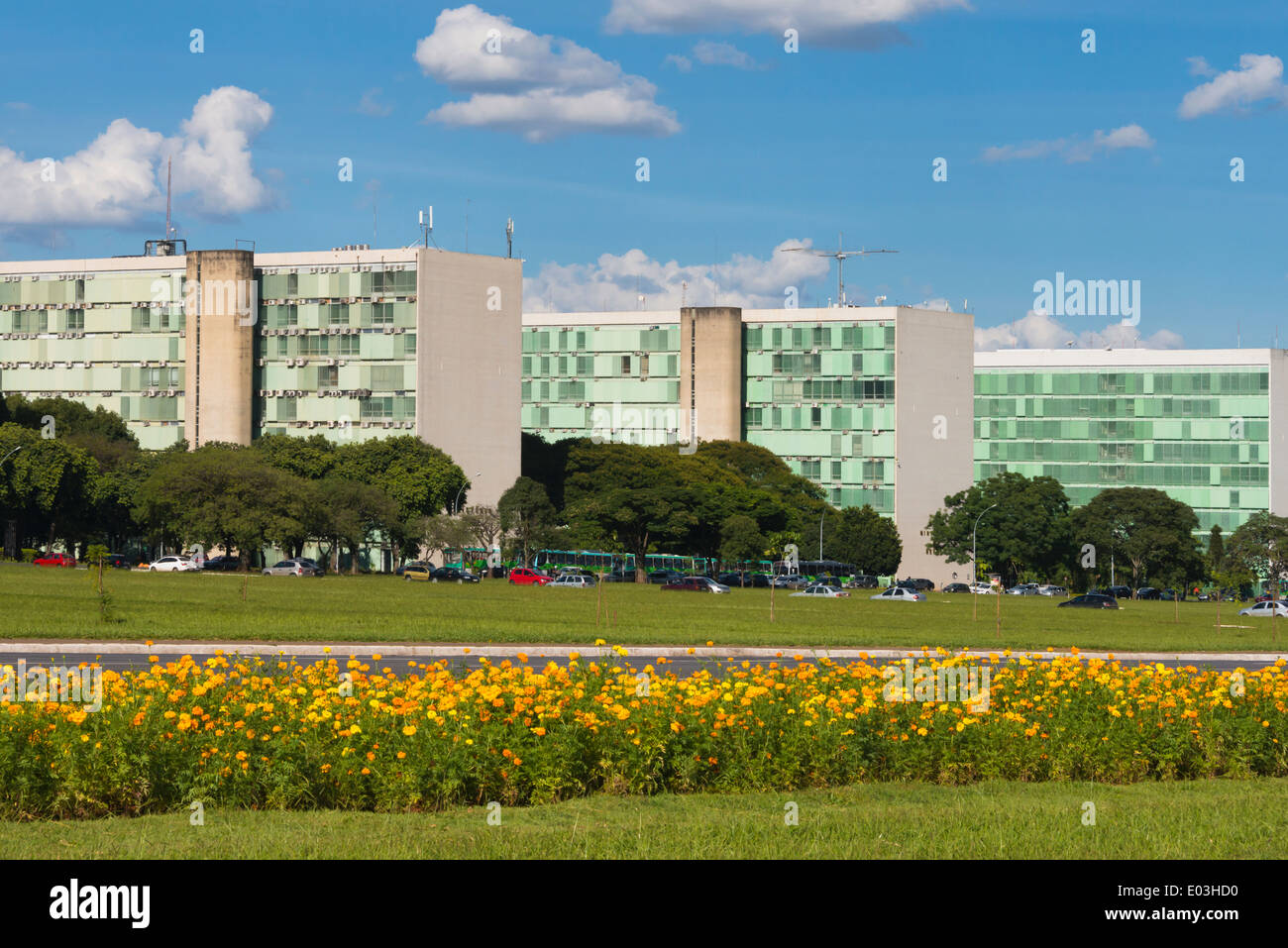 Glass building, Brasilia, Federal District, Brazil Stock Photo