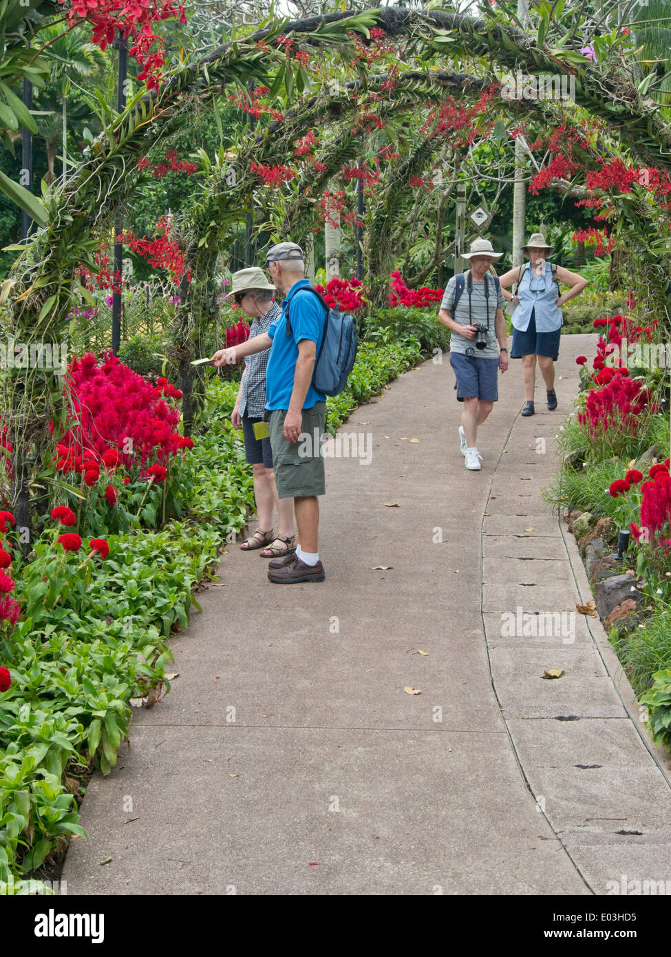 Visitors to the Botanic Gardens, Singapore Stock Photo Alamy