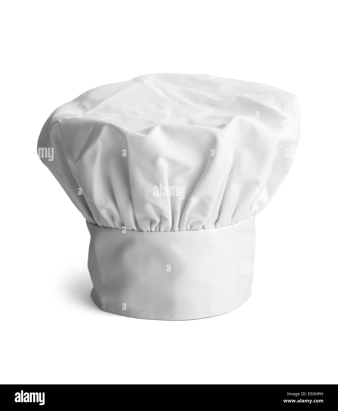 White cooks cap isolated on white background. Stock Photo