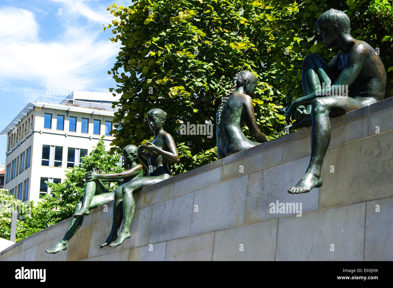 Fishing disaster memorial statue of miniature figures of widows