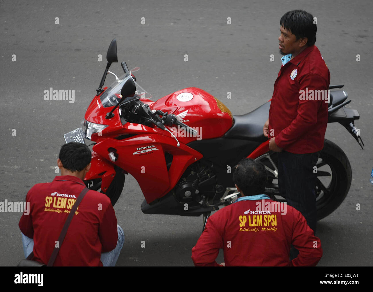 Central Jakarta Jakarta Indonesia 1st May 2014 Worker With