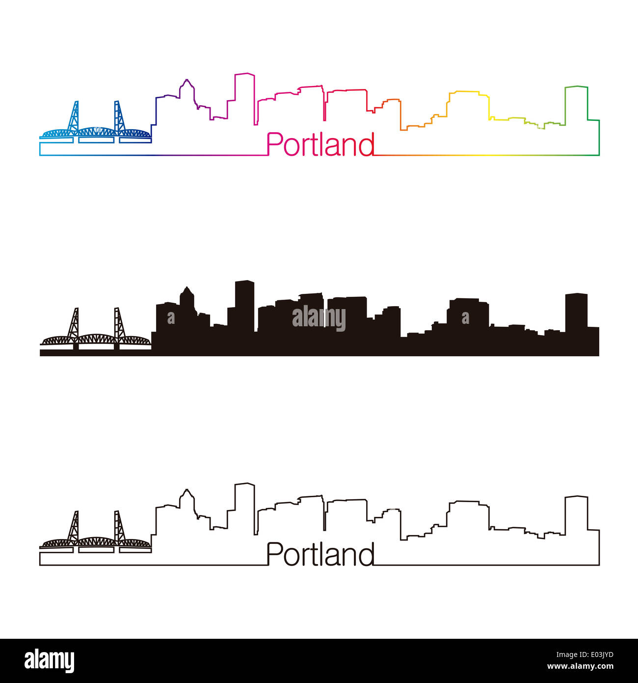 Portland oregon downtown building Cut Out Stock Images & Pictures Alamy