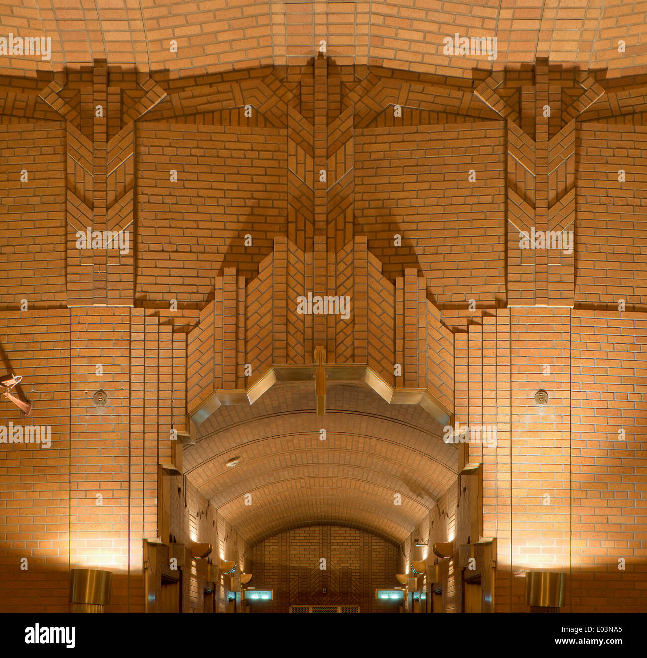 Western Union building, New York City. Aet Deco lobby Stock Photo