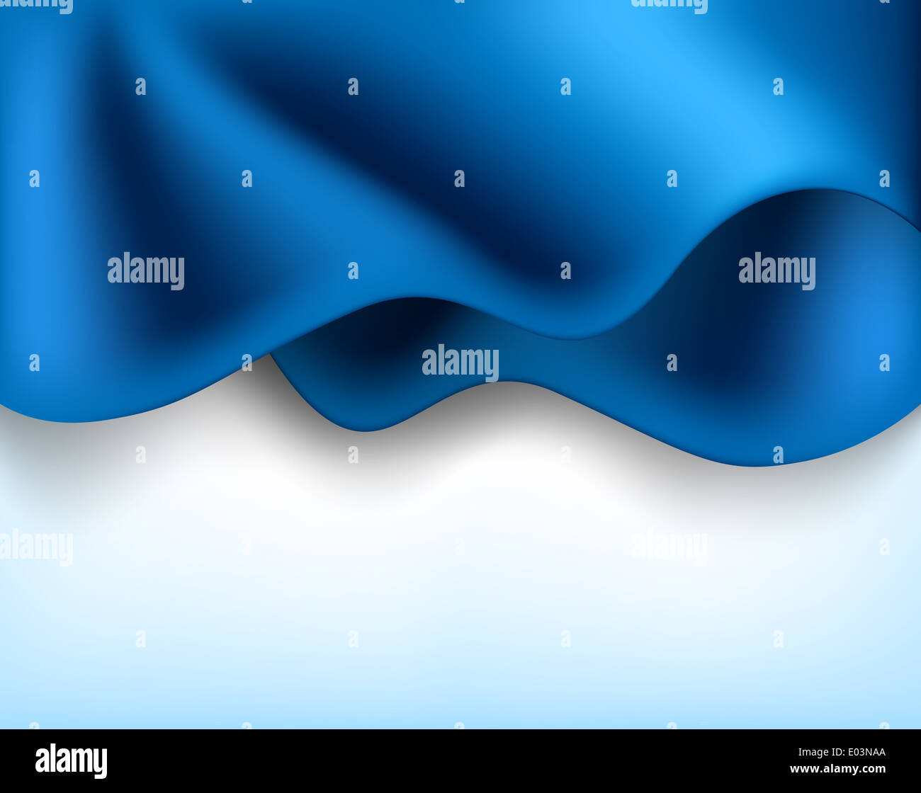 Abstract blue wavy background. Bright illustration Stock Photo