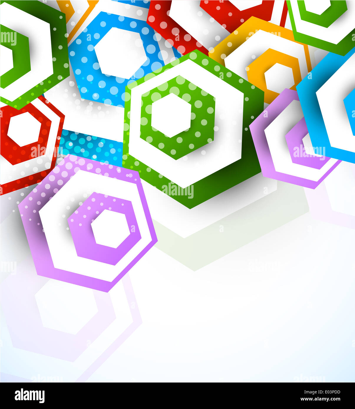 Abstract background with hexagons. Colorful illustration Stock Photo ...