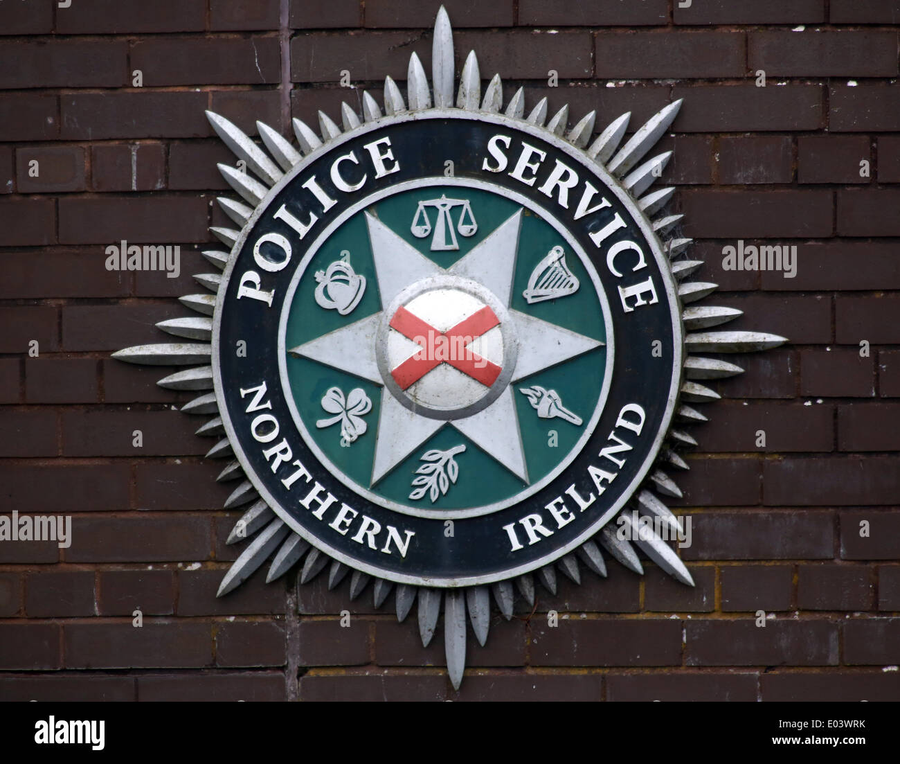 Antrim, Northern Ireland, UK. 1st May 2014. PSNI (Police Service of Northern Ireland) Antrim police station in Antrim, Northern Stock Photo