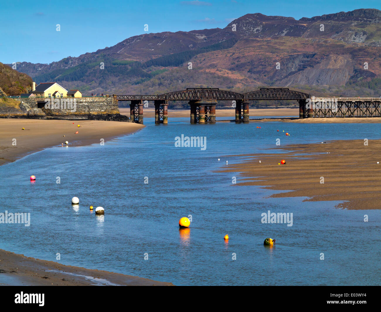 Barmouth Bridge Pont Abermaw A Railway And Footbridge Between Barmouth barmouth-bridge-pont-abermaw-a-railway-and-footbridge-between-barmouth