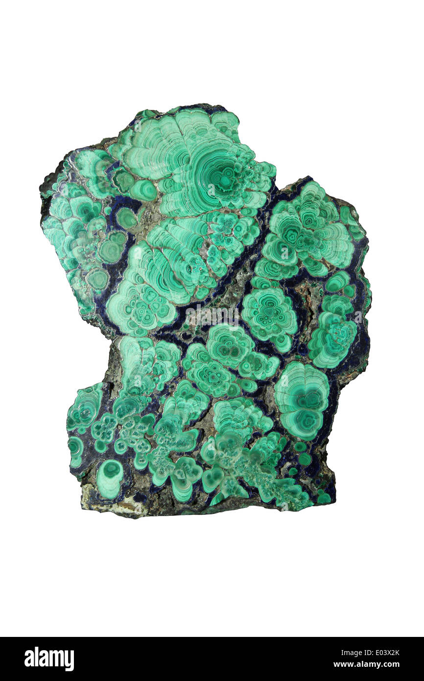 Polished Section Through Malachite Stock Photo