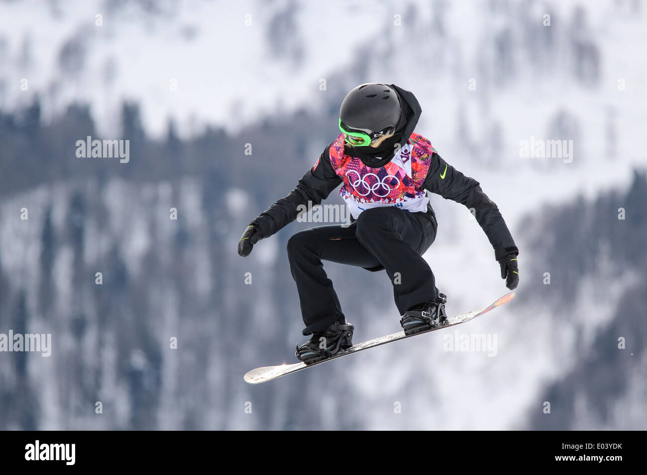 Silje Norendal competing in Women's Snowboard Slopestyle at the Olympic Winter Games, Sochi 2014 Stock Photo Alamy