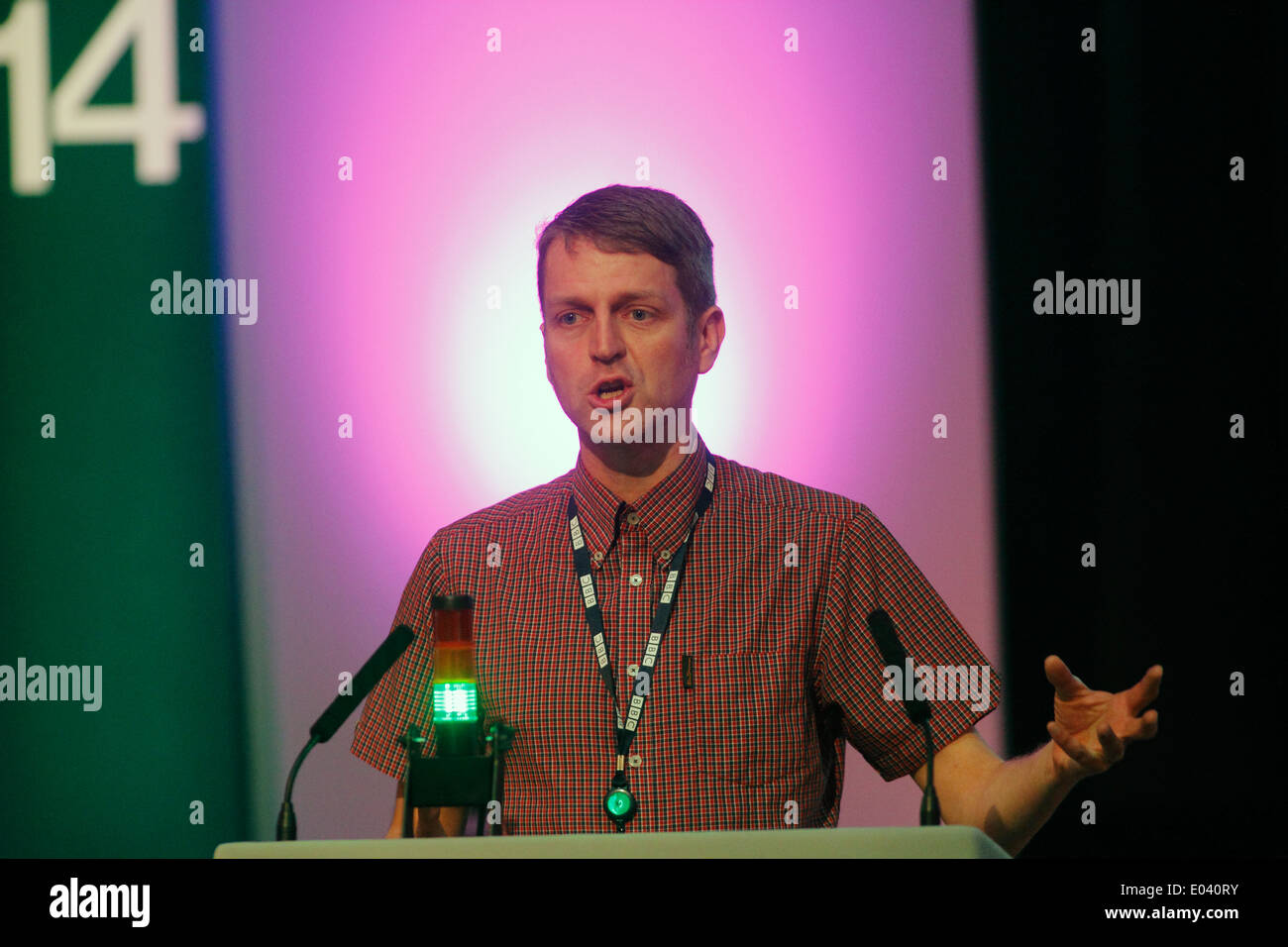 NUJ DM. The Winter Gardens. Eastbourne in Sussex. Richard Edwards - Leeds branch Secretary and BBC NUJ Stock Photo