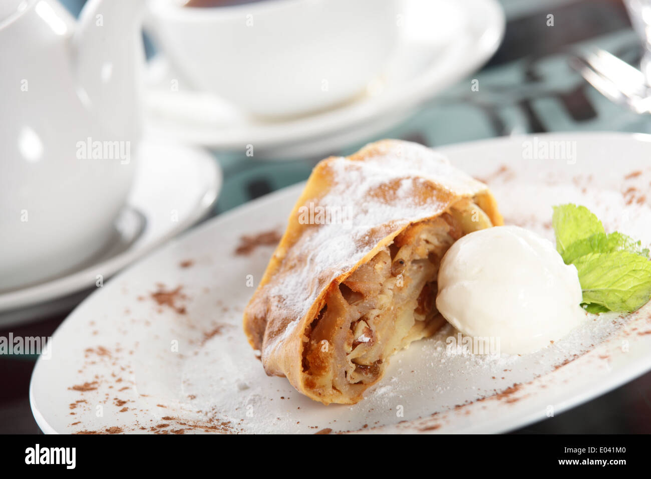 sweet and tasty cake on the dish Stock Photo - Alamy