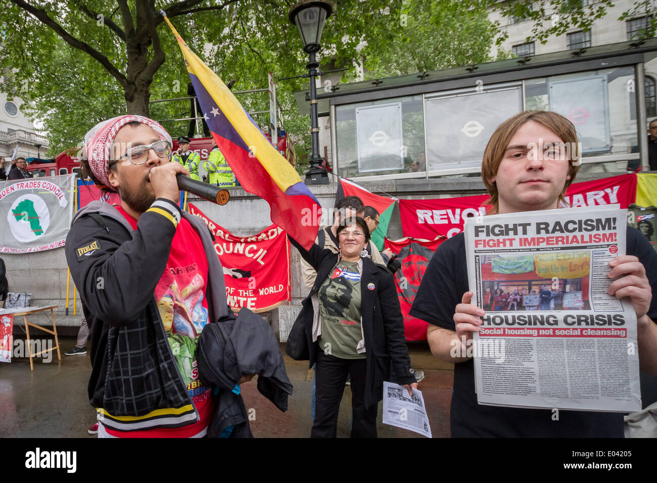May Day 2014 protest March in London Stock Photo
