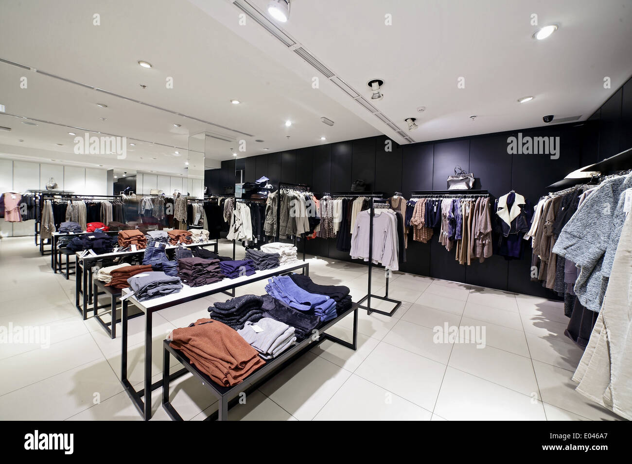 luxury and fashionable european different clothes shop Stock Photo Alamy