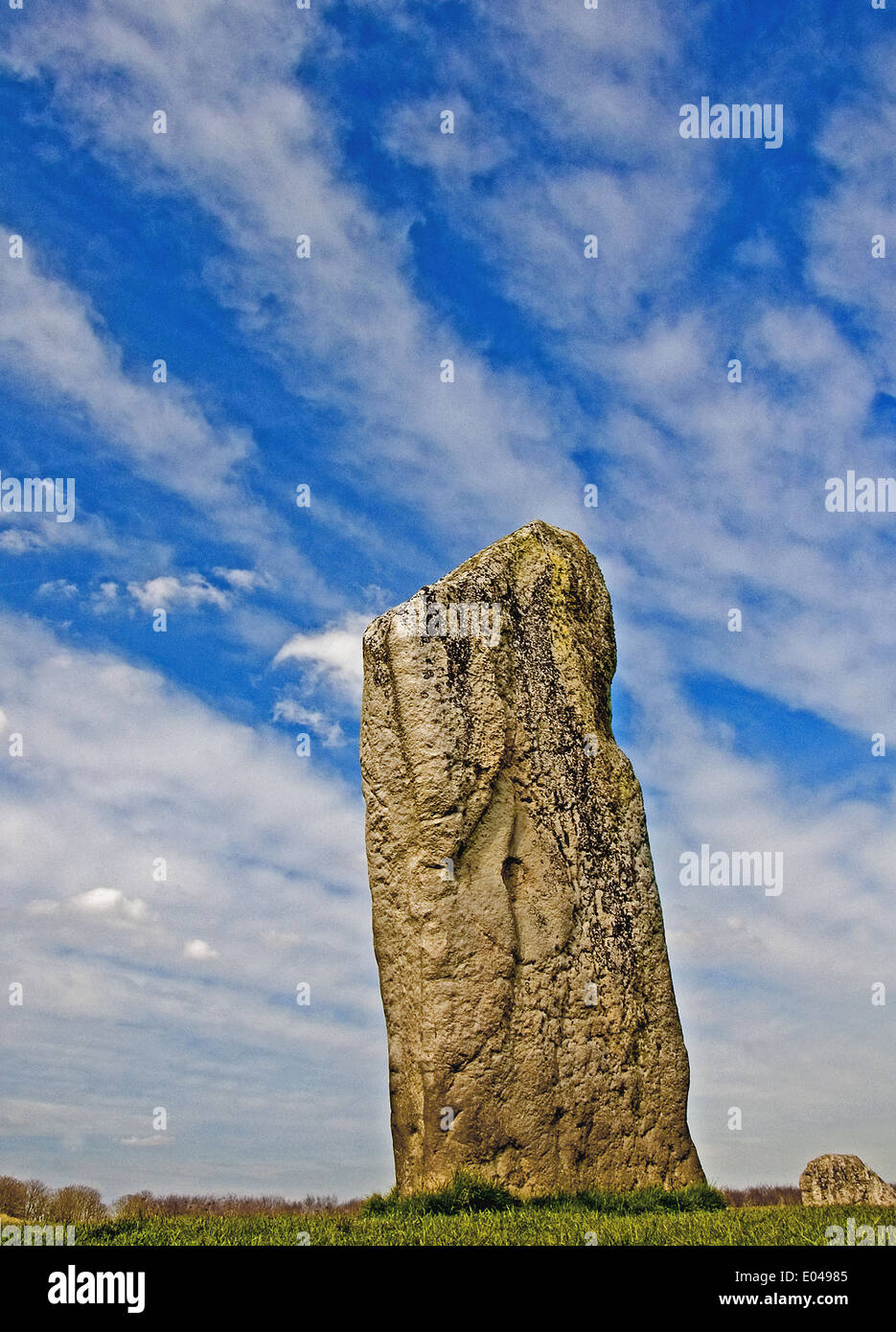 Standing stones from the ancient stone circle at Avebury World Heritage site, Stock Photo