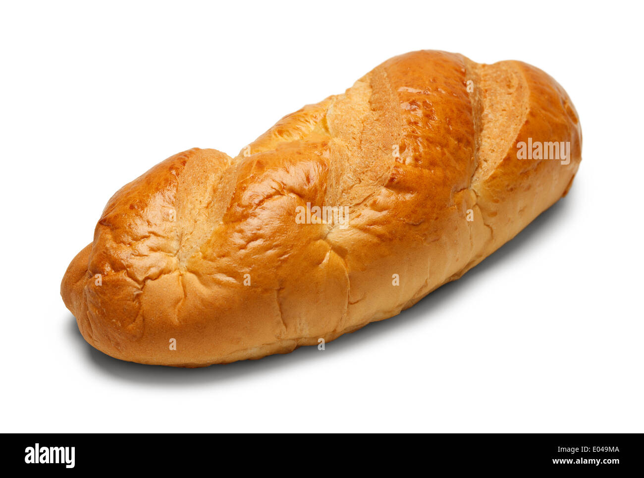Loaf of Fancy Bread Isolated on White Background. Stock Photo