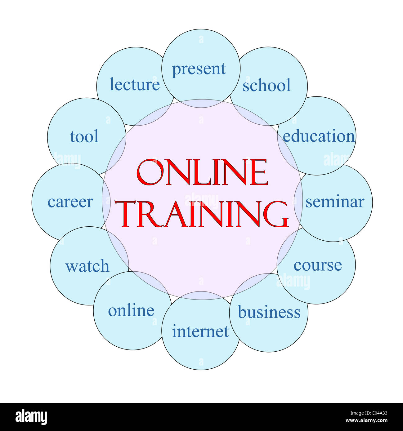 Training Program Circular Image Online Training concept circular diagram in pink and blue with great ...