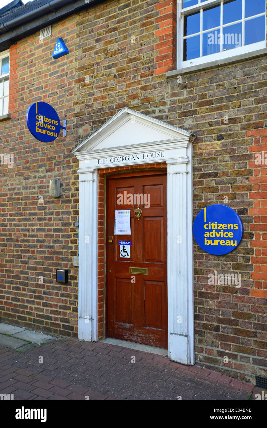 Citizens Advice Bureau, Swan Mews, High Street, Leatherhead, Surrey, England, United Kingdom Stock Photo