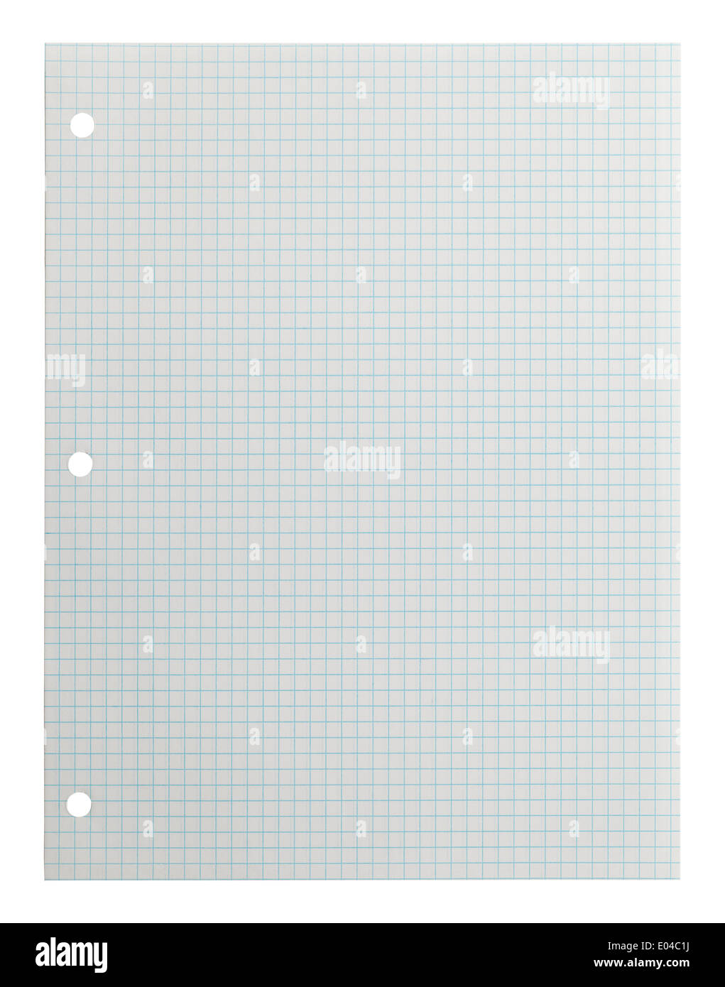 Blank Graph Paper Isolated on White Background. Stock Photo