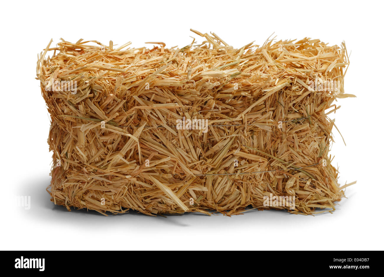 Hay Bale Side View Isolated on White Background Stock Photo - Alamy