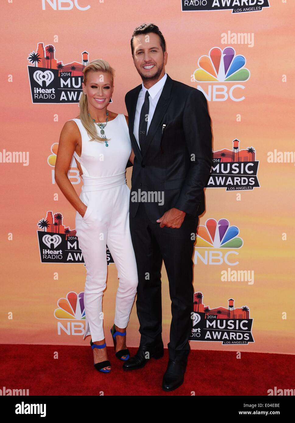 Los Angeles, CA, USA. 1st May, 2014. Luke Bryan, Caroline Bryan at