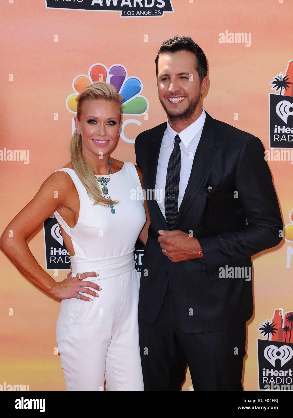 Los Angeles, CA, USA. 1st May, 2014. Luke Bryan, Caroline Bryan at