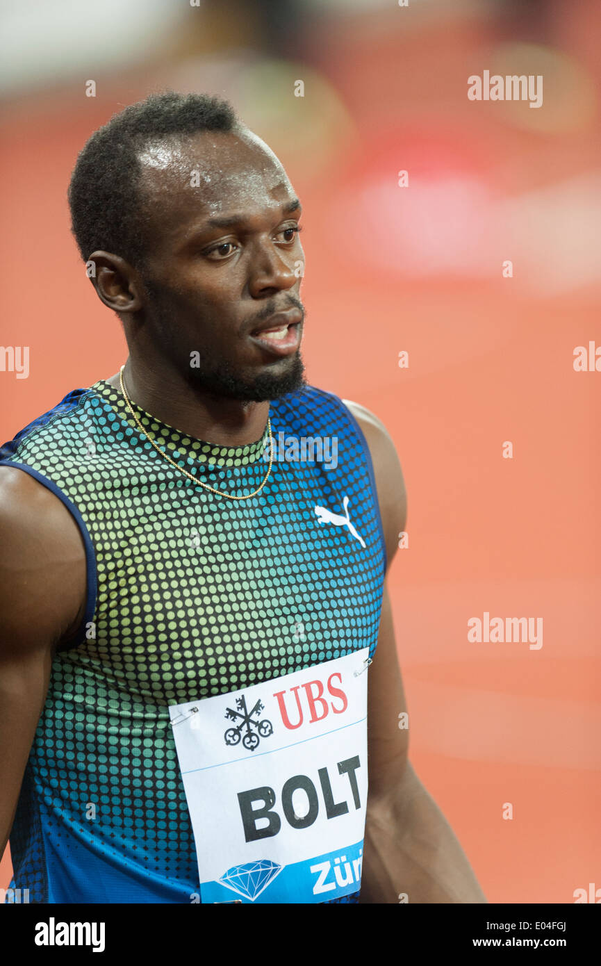 Usain Bolt (JAM) after his victory at the 100m IAAF Diamond League