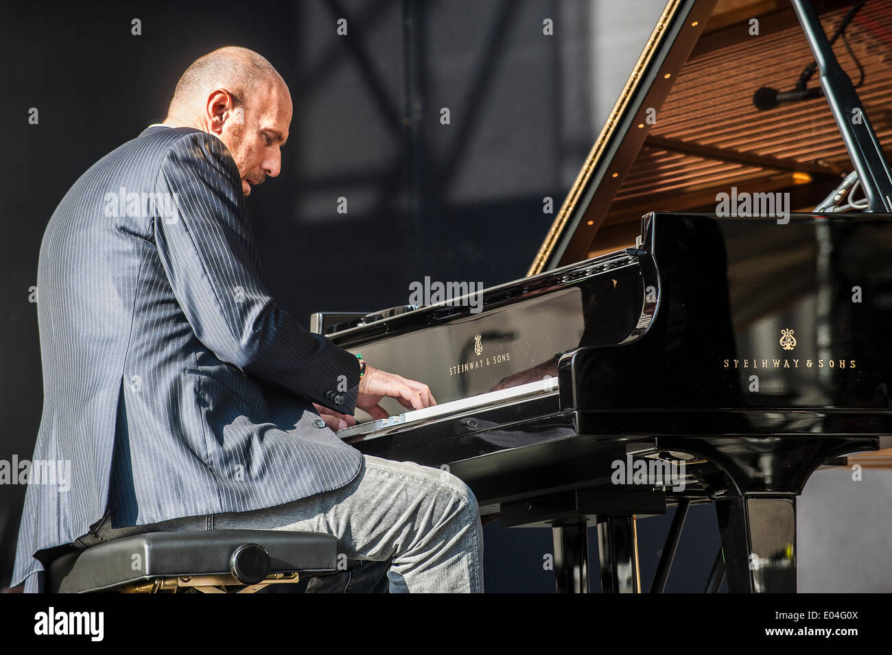 Turin, Italy. 01st May, 2014. ' Torino Jazz Festival ' Piazza Castello. Masters of the Giuseppe Verdi Conservatory in Turin - Dado Moroni Piano Credit:  Realy Easy Star/Alamy Live News Stock Photo