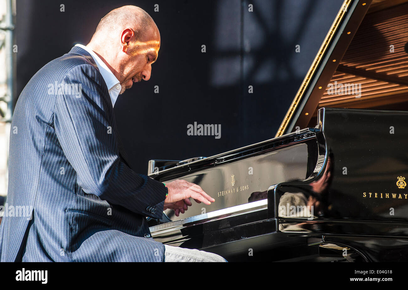 Turin, Italy. 01st May, 2014. ' Torino Jazz Festival ' Piazza Castello. Masters of the Giuseppe Verdi Conservatory in Turin - Dado Moroni Piano Credit:  Realy Easy Star/Alamy Live News Stock Photo