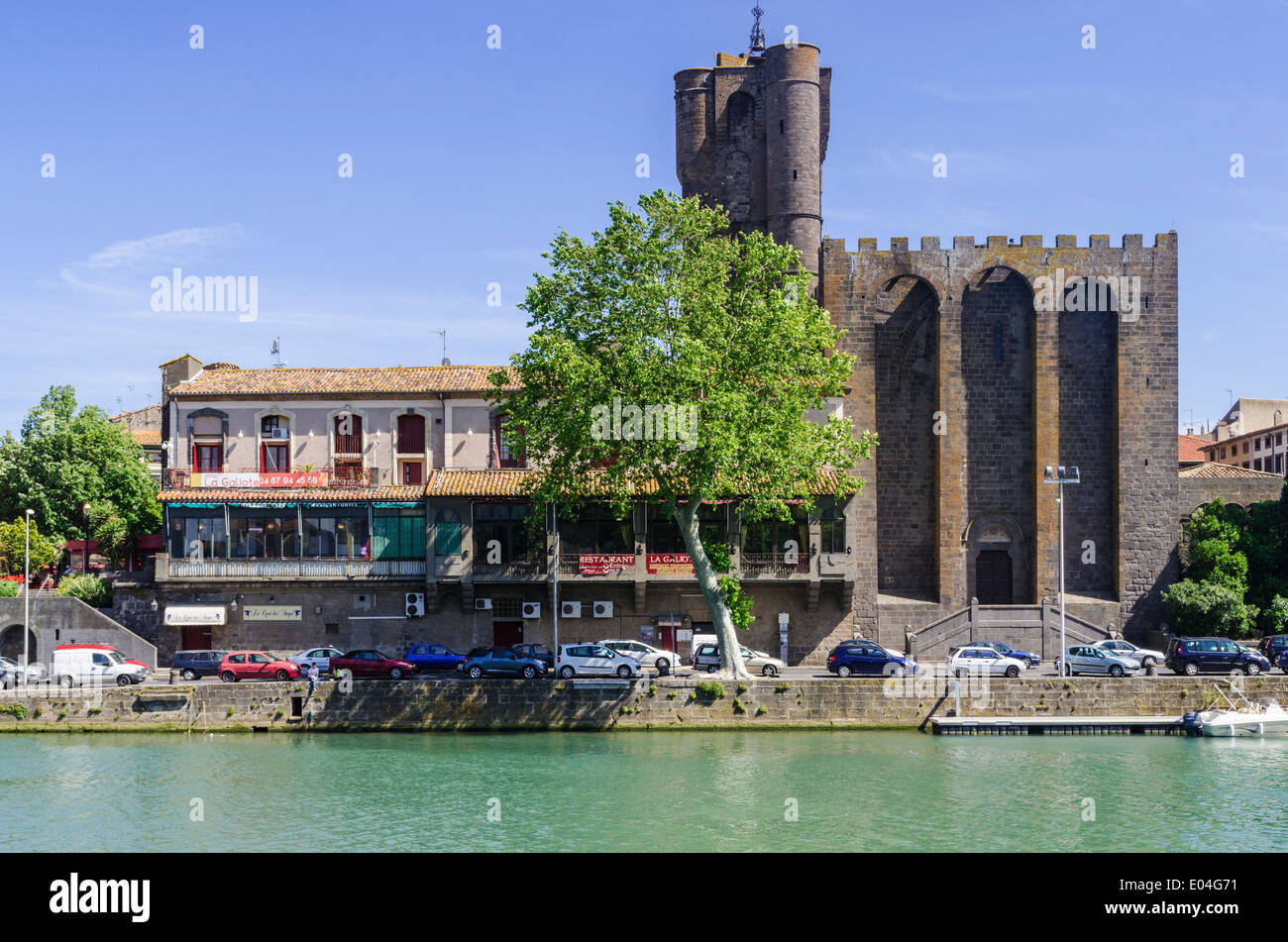 Agde Cathedral in the town of Agde, Herault, Languedoc-Roussillon, France Stock Photo