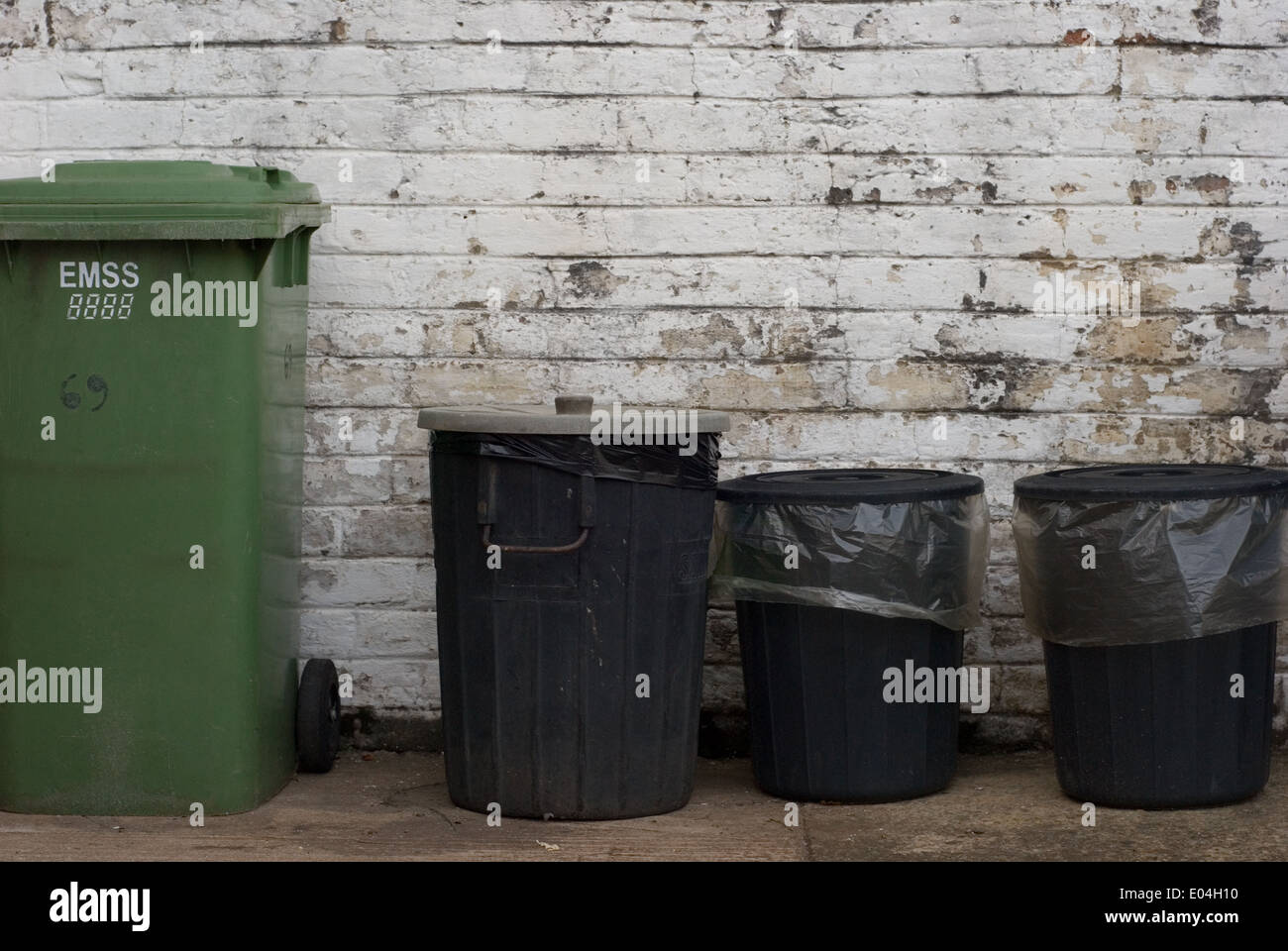 Refuse and recycling bins in South Africa, Stock Photo