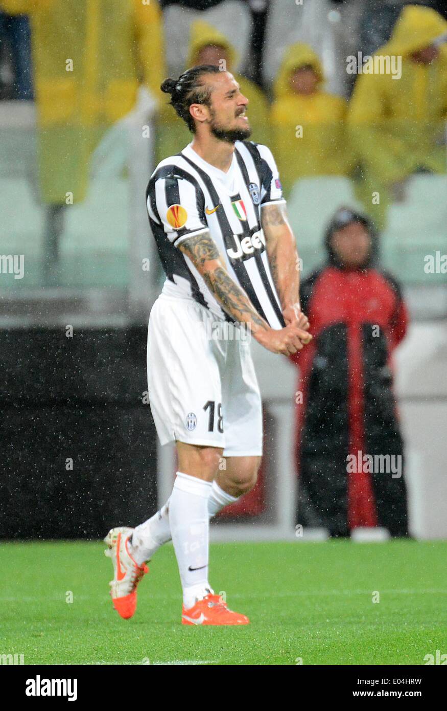 Turin, Italy. 1st May, 2014. Pablo Osvaldo of Juventus during the UEFA Europa League semifinal football match Juventus vs Benfica on May 1st, 2014 at the Juventus Stadium in Turin, Italy. Credit:  Federica Roselli/NurPhoto/ZUMAPRESS.com/Alamy Live News Stock Photo