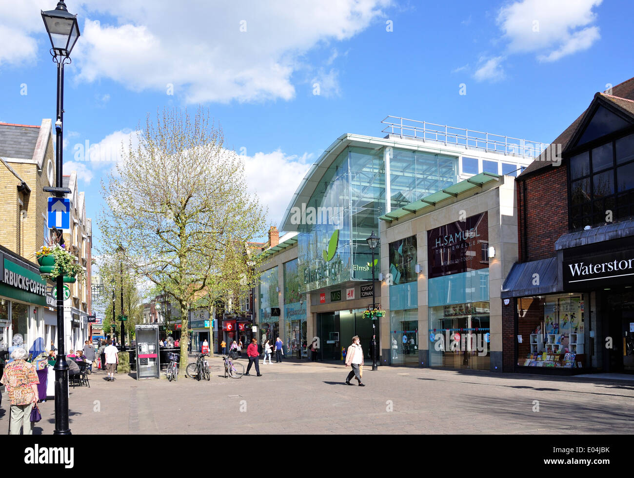 Pedestrianised High Street, StainesuponThames, Surrey, England