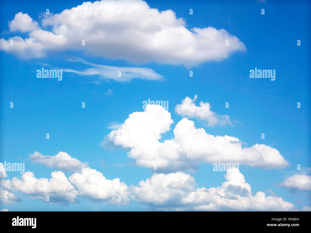 Clouds And Clear Blue Sky Weather Nature Stock Photo - Alamy