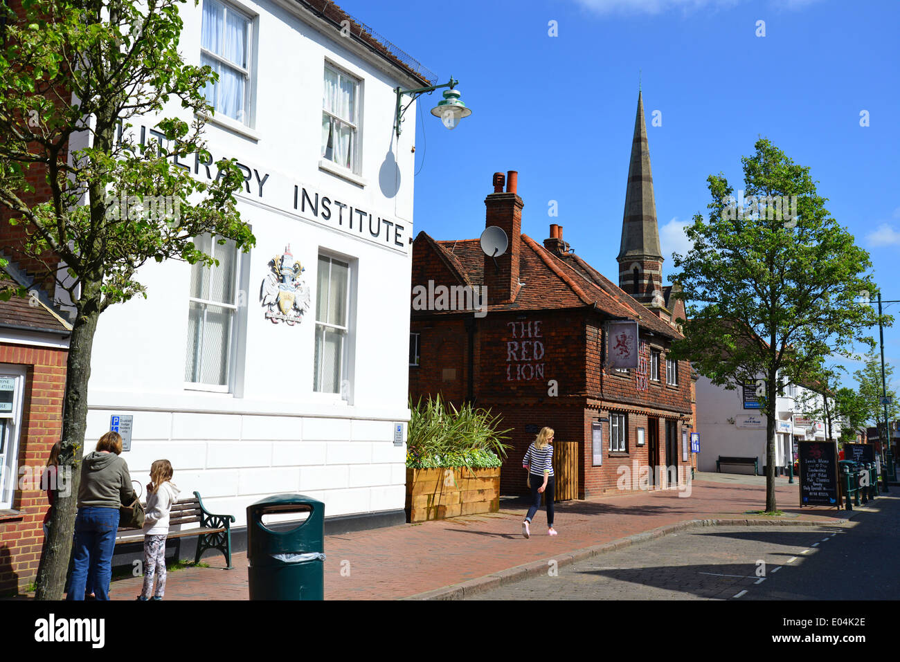 High street egham surrey england hires stock photography and images
