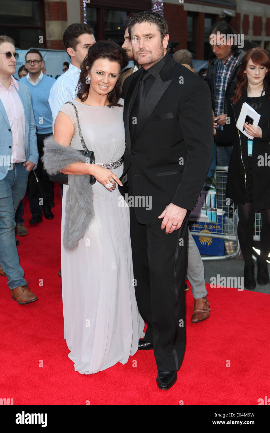 Karen Hardy and husband arrives for the 'Plastic' premiere at the Odeon West End, Leicester Square, London. 29/04/2014/picture alliance Stock Photo