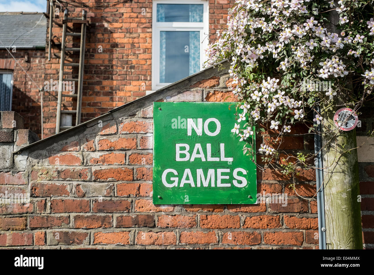 No Ball Games Stock Photo