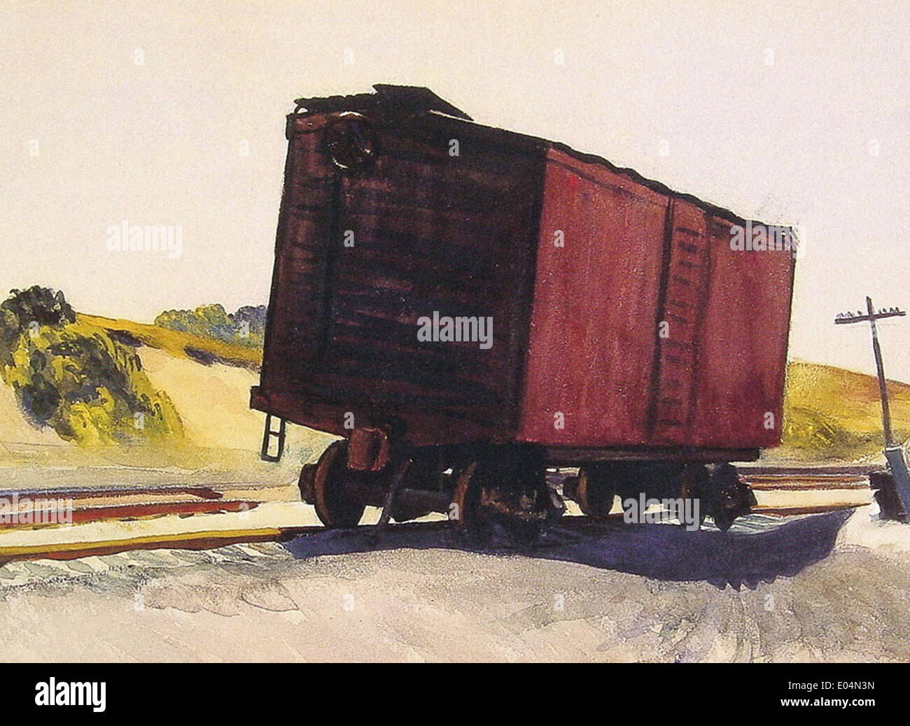Edward Hopper Freight Car at Truro Stock Photo Alamy