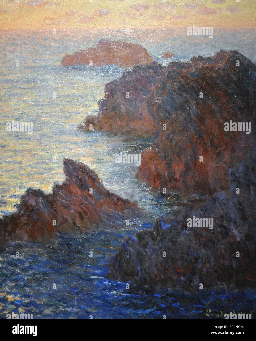 Claude Monet Rocks at Belle-Ile, Port-Dormois Stock Photo - Alamy