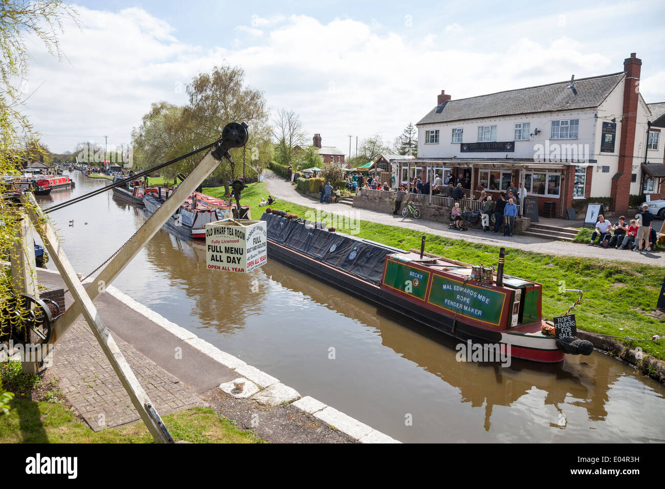 Junction Inn at Norbury Junction on the Shropshire Union Canal Stock