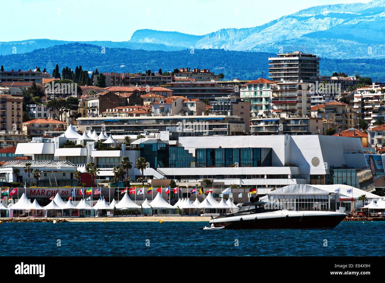 Europe, France, Alpes-Maritimes, Cannes. Festival palace during the festival film. Stock Photo