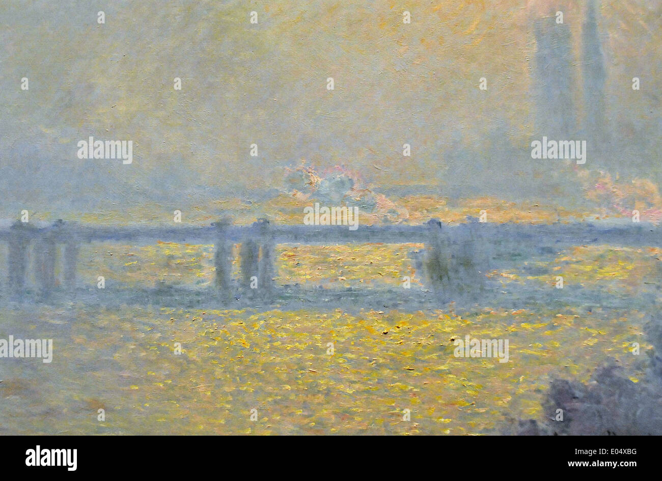 Painting Claude Monet Charing Cross Bridge Stock Photos