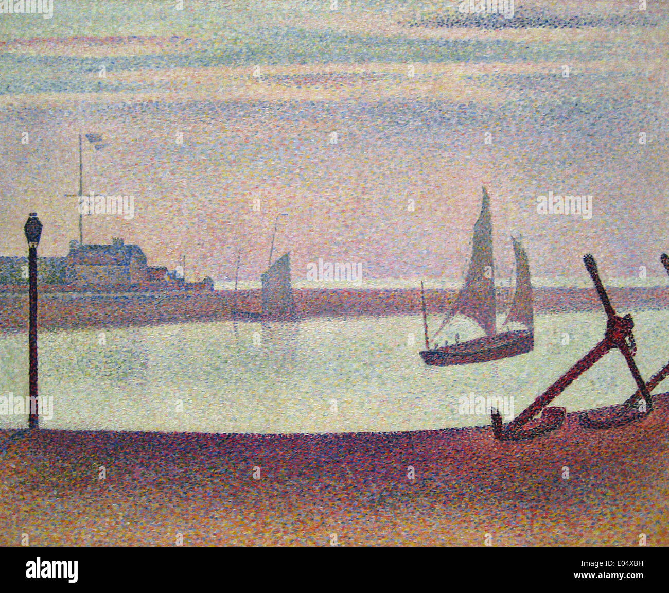 Georges Seurat The Channel at Gravelines, Evening Stock Photo