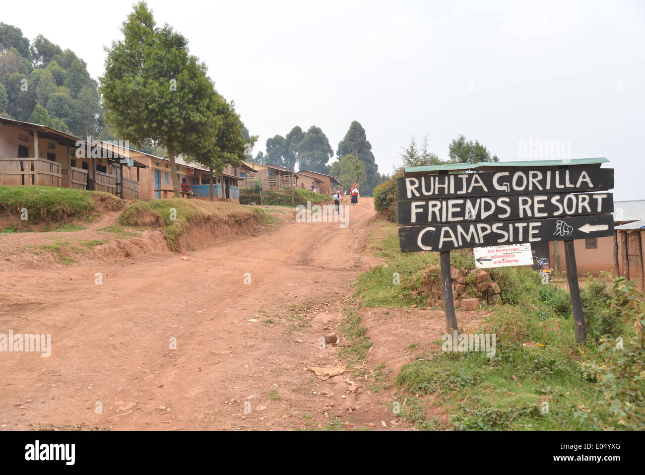 little village in bwindi national park, Uganda Stock Photo