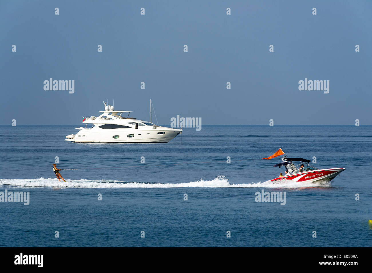 Europe, France, Alpes-Maritimes, Cannes. waterski. Stock Photo