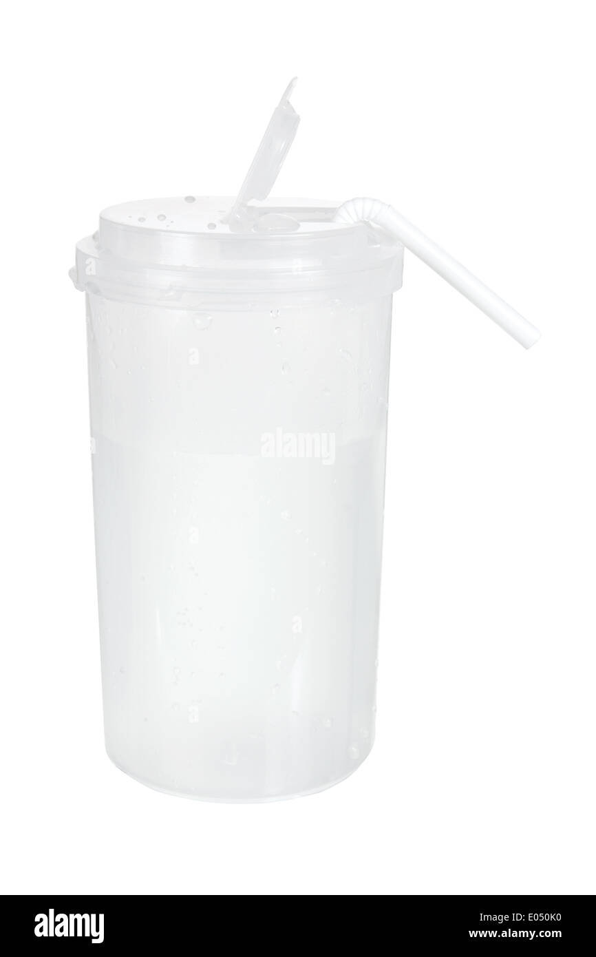 Plastic Tumbler with Straw Stock Photo Alamy