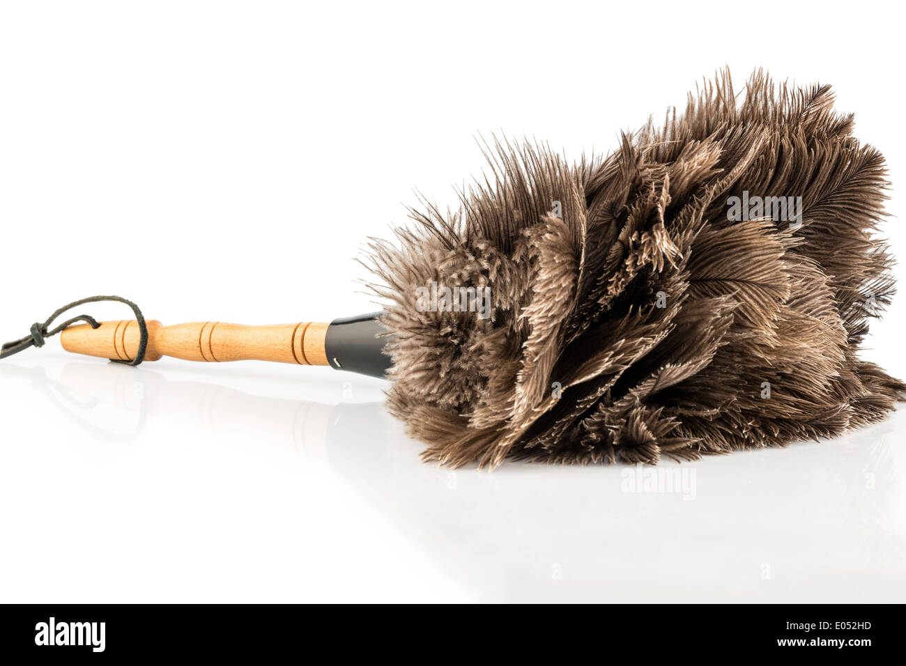 A dust whisk before white background, symbolic photo for cleanness and care, Ein Staubwedel vor