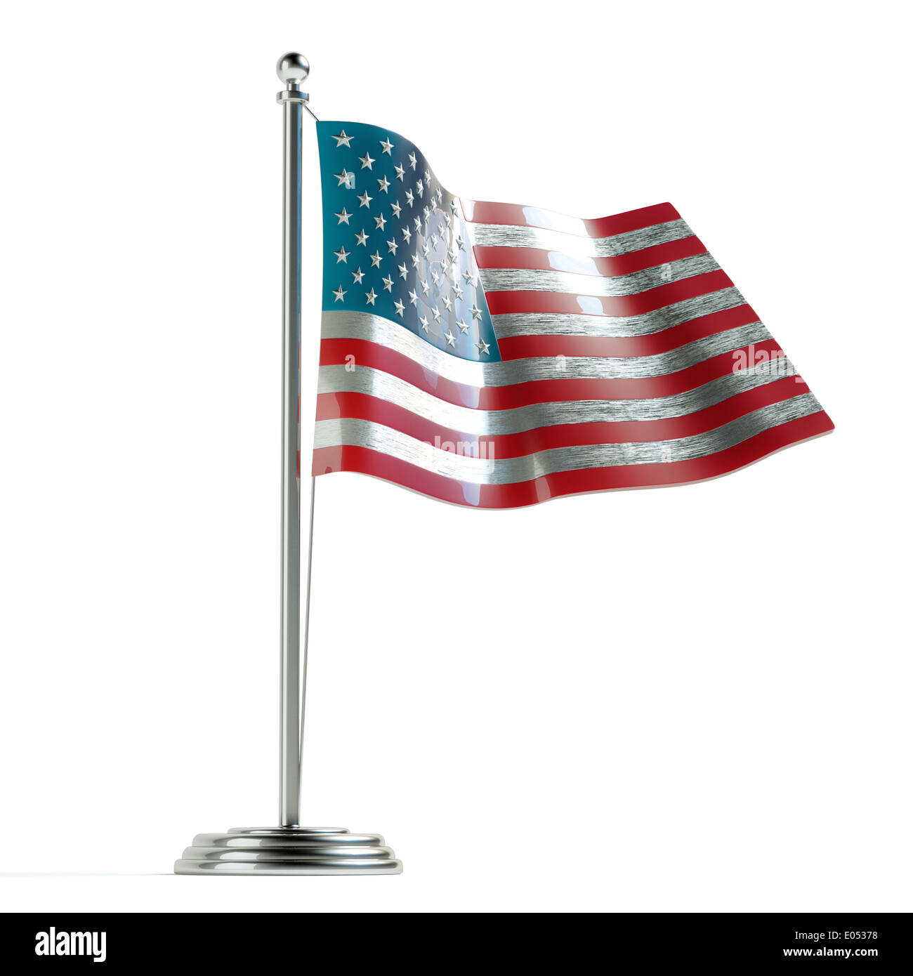 American flag 3d illustration Stock Photo