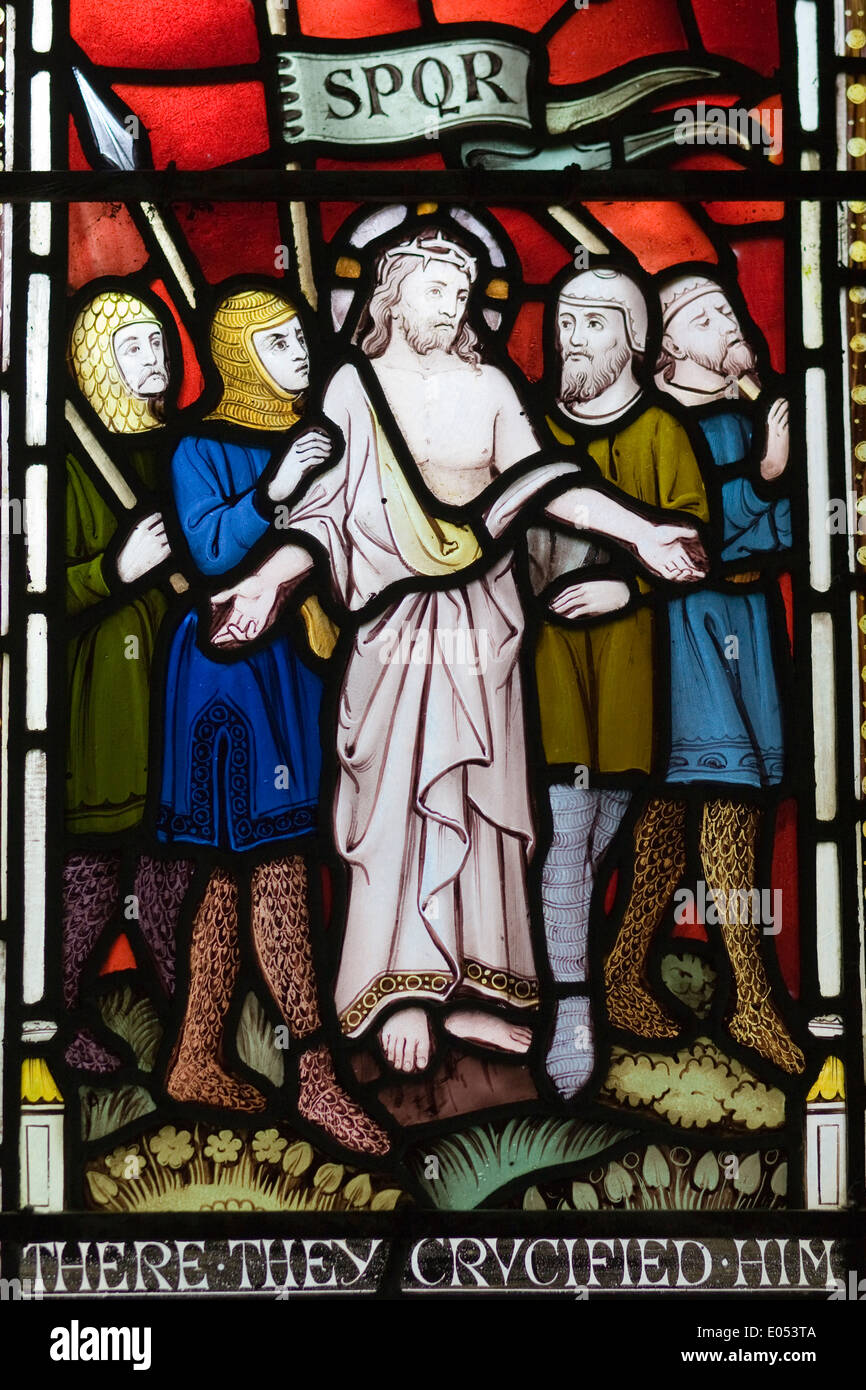 A Stained Glass Window in a church Stock Photo - Alamy