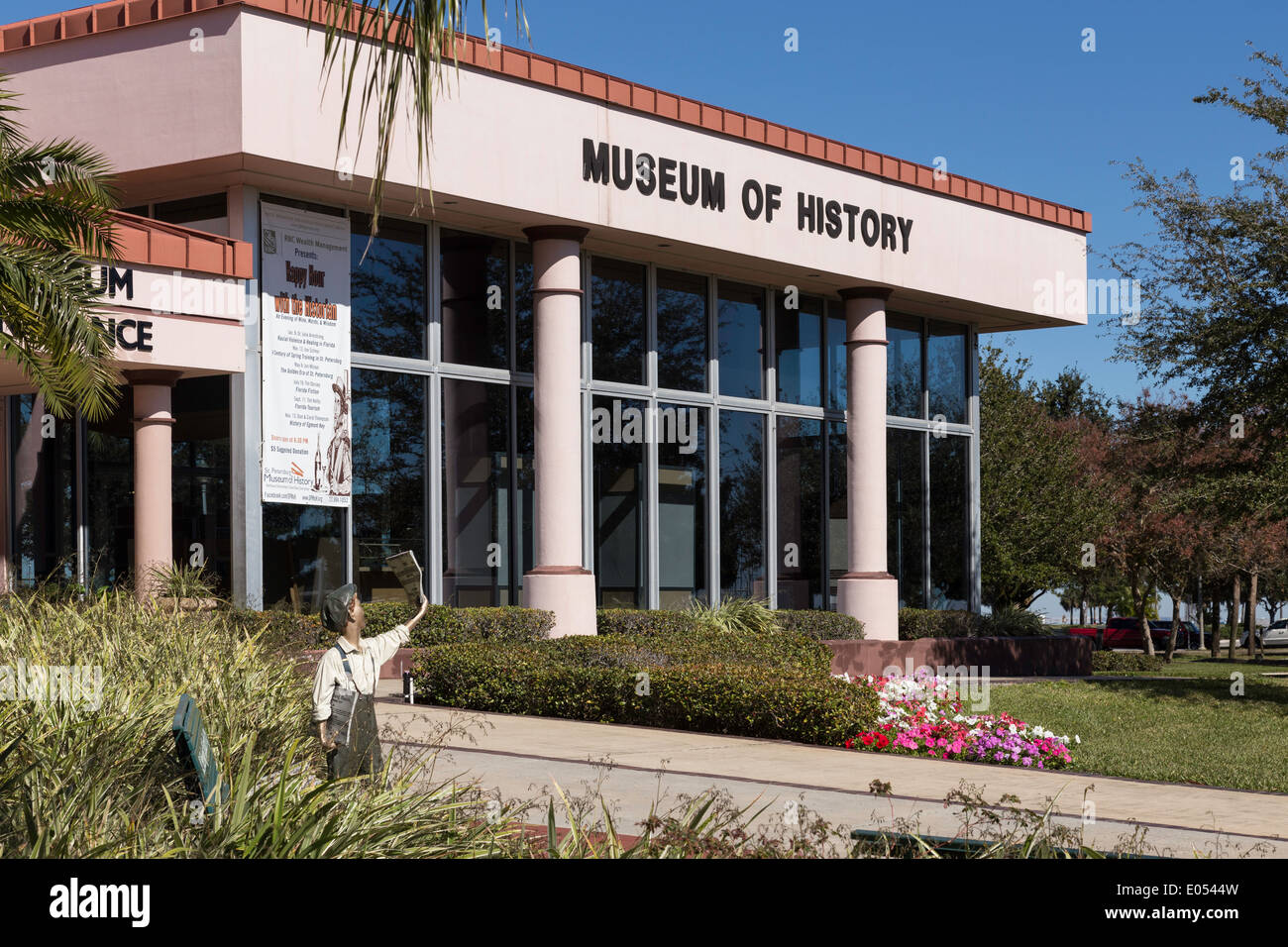 Front Entrance, Museum of History, St. Petersburg , FL, USA Stock Photo