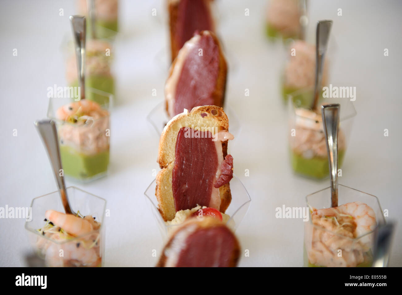 Stock photo of hors d'oeuvres being served at a celebration Stock Photo